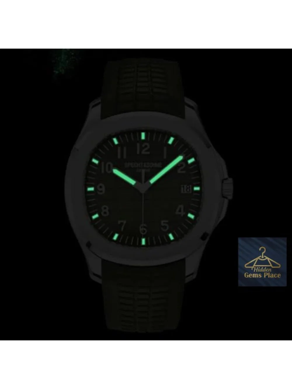 Men's Automatic Watch 40mm Sapphire Crystal Japan Movement Rubber Strap